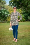 Orio By Tips And Tops Rayon Wrinkle Printed Western Top Wholesalers In Delhi

